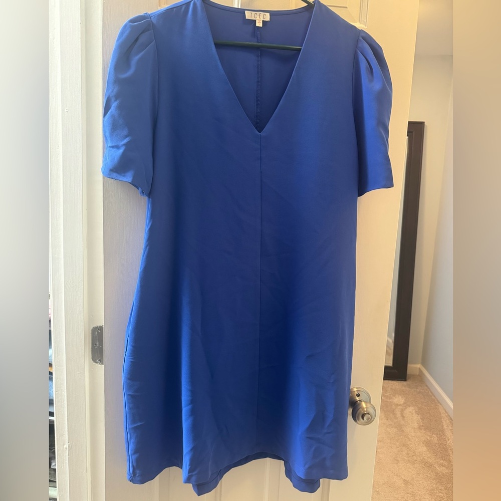 TCEC Cobalt Blue Puff Sleeve Blouse